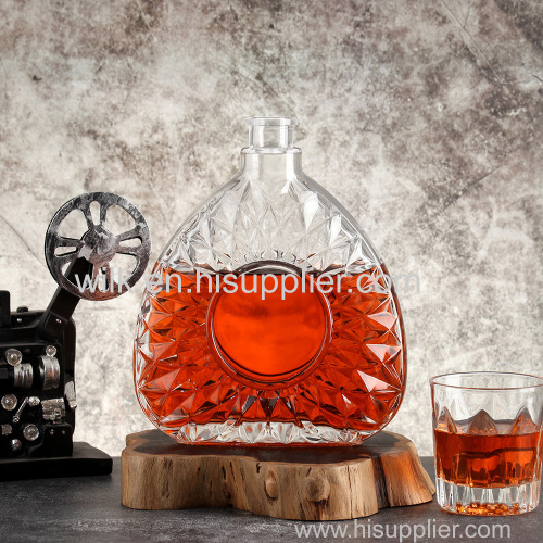 Super Flint Glass Bottle 375ml 500ml 700ml 750ml 1000ml Rum Whisky Vodka Gin Spirits Glass Bottle With Cork