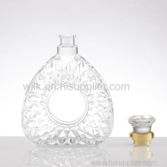 Super Flint Glass Bottle 375ml 500ml 700ml 750ml 1000ml Rum Whisky Vodka Gin Spirits Glass Bottle With Cork