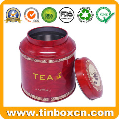 Popular Tea Tin Caddy with Dome lid and Branded Printing