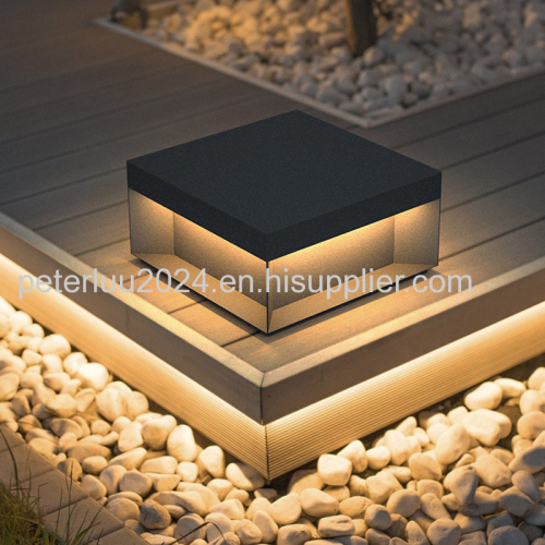 OEM Manufacture Project Landscape Lights Waterproof IP65 3W 5W 12W LED Pillar Lamp Outdoor Garden Solar Bollard Light La