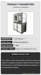 New Hydraulic Press Rubber Vulcanizing Machine for Manufacturing Plant with PLC & Motor as Core Components