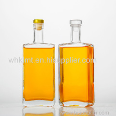 200ml 375ml 500ml 750ml 1000ml Transparent Round Empty Vodka Flint Glass Bottle