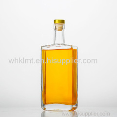 200ml 375ml 500ml 750ml 1000ml Transparent Round Empty Vodka Flint Glass Bottle