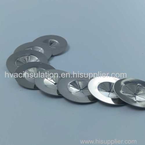 25mm Perforated Insulation Pins Self Locking Washers Flat Washer Round Stainless Steel Washers for Wall and Ceiling