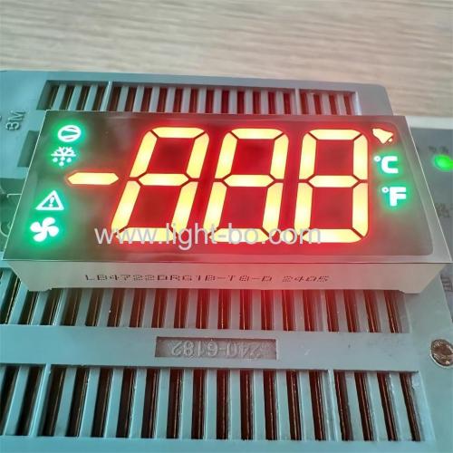 Ultra Red/Pure Green LED Display 7 Segment 17mm common cathode for Digital Refrigeration Systems