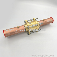 1/2" to 4" 3-Piece Zone Valves Medical Gas Check Valve with Type-K copper extensions Dual gauge port design for USA