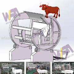 high quality muslim halal ritual rotary slaughtering box in livestock abattoir plant