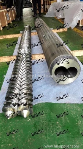 Parallel twin screw barrel manufacturer China for high calcium PVC floor