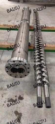 Parallel twin screw barrel manufacturer China for PVC window and door profiles