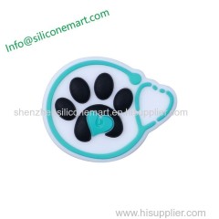 wholesale food grade pet theme silicone focal beads for pens silicone bead wristlet keychain from Shenzhen Siliconemart