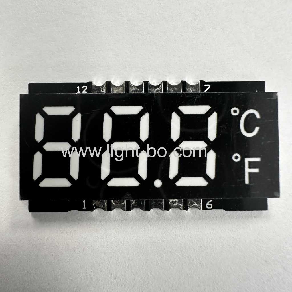 Affichage LED SMD 7 segments à cathode commune à 3 chiffres, blanc ultra brillant pour contrôleur de température