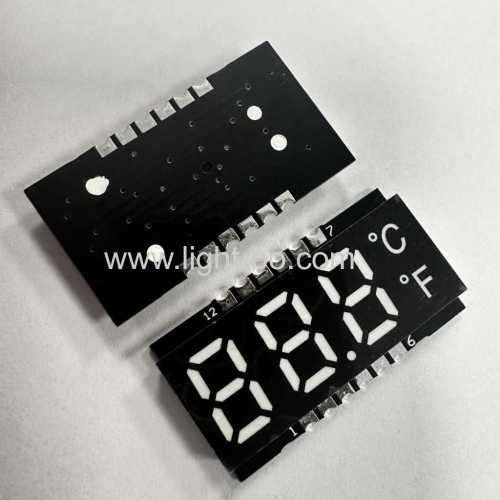 3 Digit common cathode SMD 7 Segment LED Display Ultra bright white for temperature controller