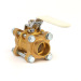 3PCS Brass Body Full Port Brass Medical Lockable Ball Valve for Oxygen