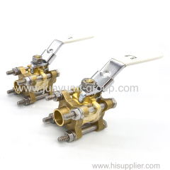 3PCS Brass Body Full Port Brass Medical Lockable Ball Valve for Oxygen