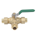 1/2in DN50 PN16 3-Way Solder End Brass Medical Gas Ball Valve for Hospital Gas Pipeline System