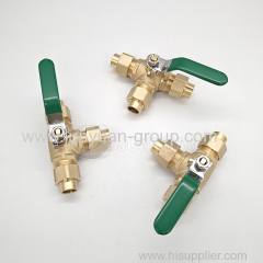 1/2in DN50 PN16 3-Way Solder End Brass Medical Gas Ball Valve for Hospital Gas Pipeline System