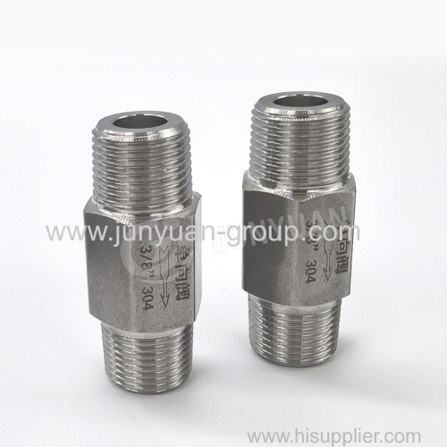 3/8in 304 Stainless Steel NPT Male Thread Check Valve SS Non Return Valves