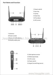 Yitesim UHF Dual Channels UHF Wireless Microphone