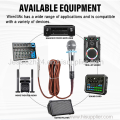 Yitesim Wired Dynamice Handheld Microphone with wire one-piece