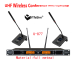 Yitesim UHF wireless Conference Microphone Dual Channels with IR scan or matching frequency