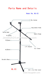 Professional Microphone stand with three legs for stage