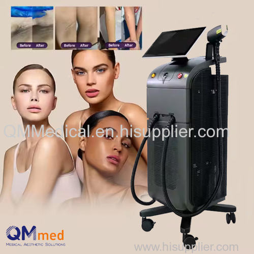 CE Approve professional QM Ice Titanium 755nm 808nm 1064nm 2024 Professional 3 Wavelength Permanent Hair Removal Laser