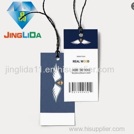 China Supplier Custom Fashion Design  Printed Clothes Hang Tag Label