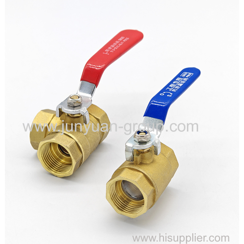 Customized 1" T-Port 3-Way Brass Ball Valve with BlueLever Handle