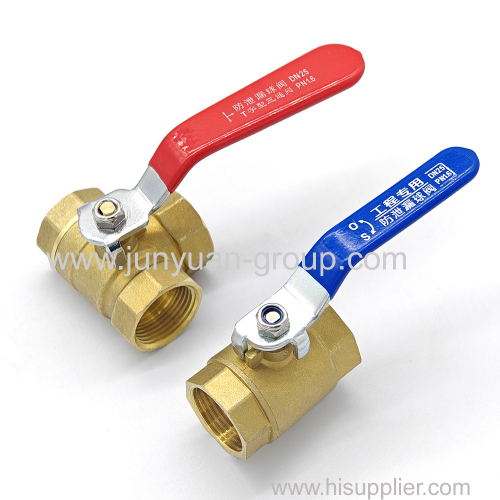 Customized 1" T-Port 3-Way Brass Ball Valve with BlueLever Handle