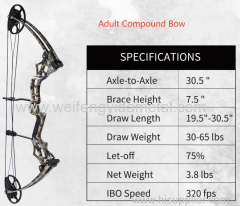 High-Performance Aluminum Alloy Compound Bow Adults Lightweight Durable Archery Bow Target Shooting Adult Compound Bow