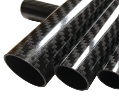 Custom Carbon Fiber Tubing with Glossy Finish and High Strength for Aerospace Applications Glossy Carbon Fiber Tube