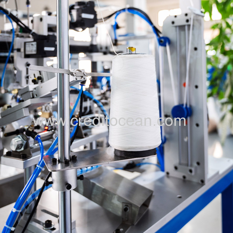 Ribbon feeding section on CO-60 bow machine