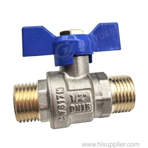 Hot selling brass ball valve 1 / 2 "- 1" mm water brass ball valve with blue butterfly