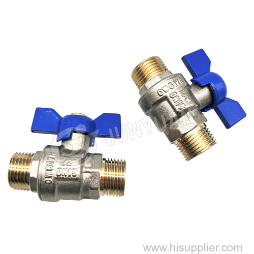 Hot selling brass ball valve 1 / 2 "- 1" mm water brass ball valve with blue butterfly