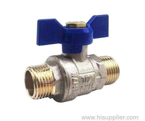 Hot selling brass ball valve 1 / 2 "- 1" mm water brass ball valve with blue butterfly