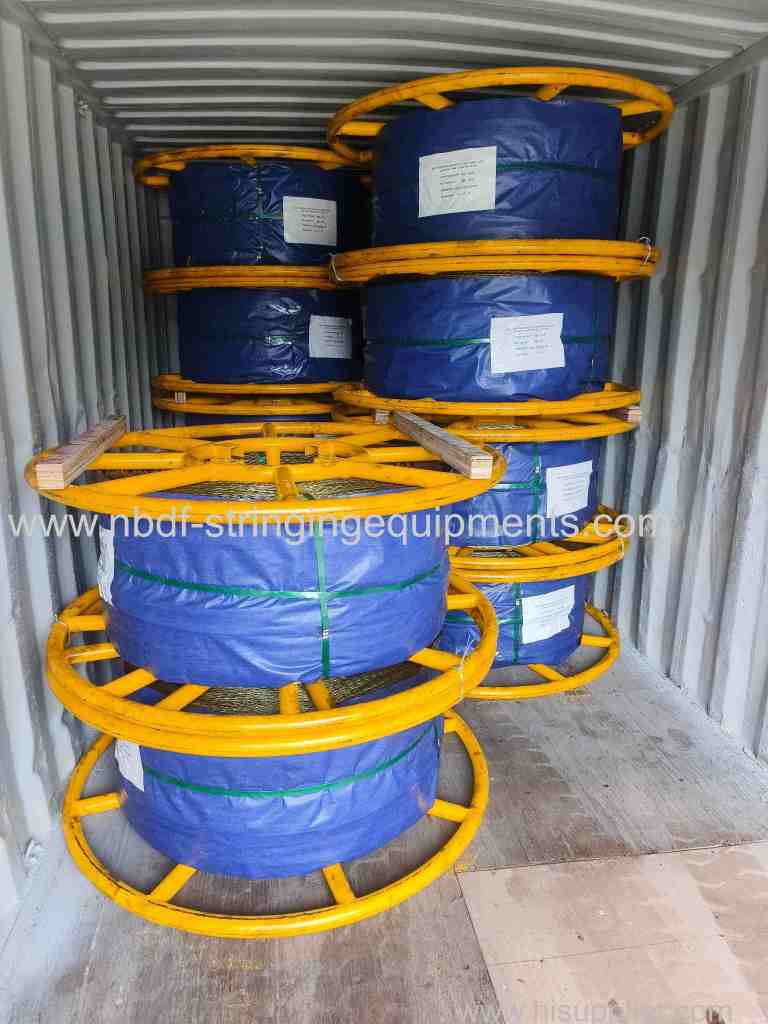 Pilot wire rope and stringing rollers are exported to Europe