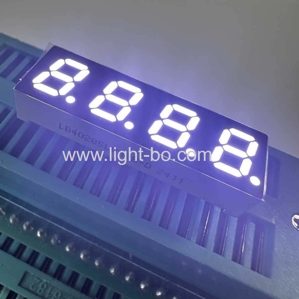 Ultra beyaz küçük boy 4 haneli 7 segment led ekran 0.28 inç ortak katot gösterge paneli için