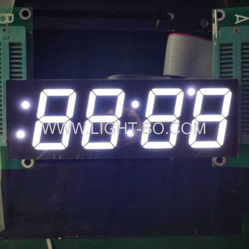 Ultra Bright White 4 DIGIT 1.2 7SEGMENT LED CLOCK DISPLAY COMMON ANODE For Automotive Clock/Temperature