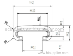 EHC Escalator Handrail With Black; Endless; Polyster Staple Fiber Slider