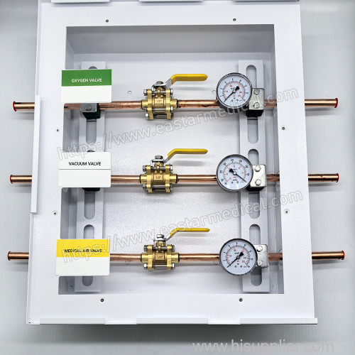 Medical Gas Area Zone Valve Box for hospital Oxygen VAC And Air Gas