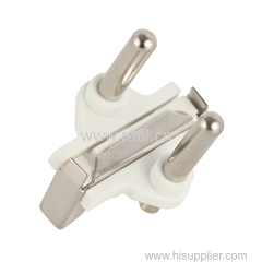 turkey kablo plug insert( two pin contour turkish cable plug insert with hollow brass pins)