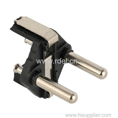 turkey kablo plug insert( two pin contour turkish cable plug insert with hollow brass pins)