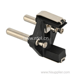 turkey kablo plug insert( two pin contour turkish cable plug insert with hollow brass pins)