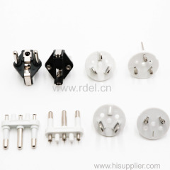 turkey plug inserts with hollow brass pins( vde approved 10/16a two-pin cable european plug insert)