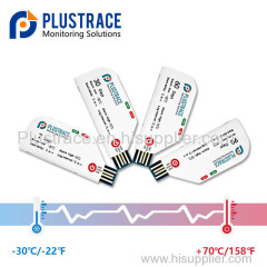 PLUSTRACE Single-use temperature data logger with automatic PDF report.