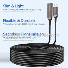 Shenzhen OEM Factory Wholesale USB3.0 Active Optical Fiber Extension Cable type-A Male to Female for CCTV and video conf