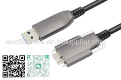 USB3.0 Fiber Optic Cable type-A Male to Micro-B for Basler Dalsa Jai Machine Vision Camera link