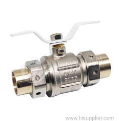 15mm-108mm T-Type Brass Forged Butterfly Ball Valve for medical gas isolation valve box