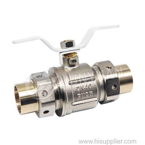 15mm-108mm T-Type Brass Forged Ball Valve with Butterfly Handle for Medical Gas Isolation Valve Box