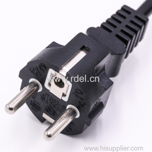 Europe type VDE extension cords standard power cable schuko male plug insert with female plug